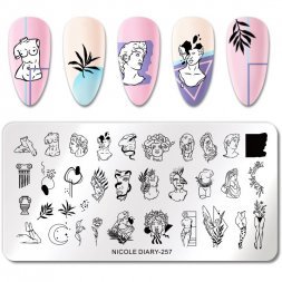 Nicole Diary Пластина для стемпинга 12*6 см ND-257