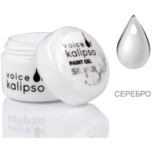 Voice of Kalipso Paint Gel-Гель краска серебро, 5 мл