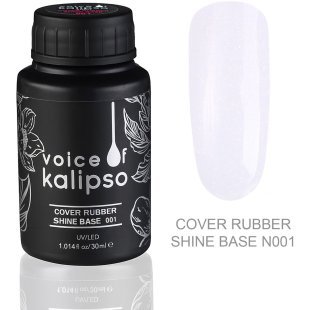 Voice of Kalipso Cover Rubber Shine Base 001 - Камуфлирующая каучуковая база с шиммером 001, 30 мл