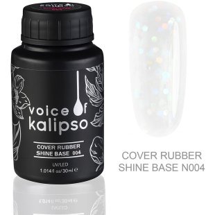 Voice of Kalipso Cover Rubber Shine Base 004 - Камуфлирующая каучуковая база с шиммером 004, 30 мл