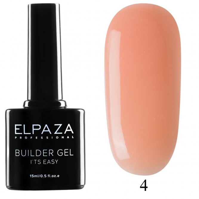 ELPAZA Гель для наращивания ногтей Builder Gel Its Easy 04, 15 мл