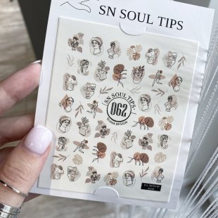 Слайдер-дизайн для ногтей SN SOUL TIPS 62