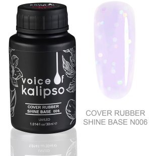Voice of Kalipso Cover Rubber Shine Base 006 - Камуфлирующая каучуковая база с шиммером 006, 30 мл