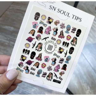 Слайдер-дизайн для ногтей SN SOUL TIPS 110