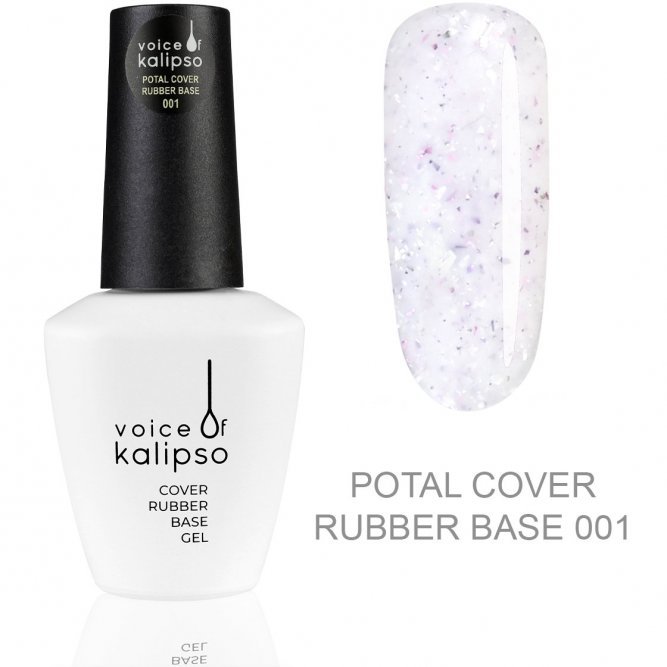 Voice of Kalipso  Potal Cover Rubber Base Gel 001 - Камуфлирующая каучуковая база с поталью 001, 10 мл