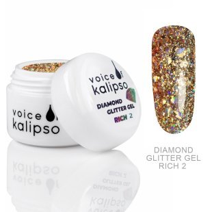 Voice of Kalipso  Diamond Glitter Gel Voice of Kalipso № 2 - гель с глиттером № 2, 5 мл