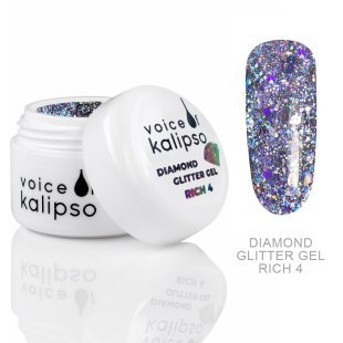 Voice of Kalipso  Diamond Glitter Gel Voice of Kalipso № 4 - гель с глиттером № 4, 5 мл