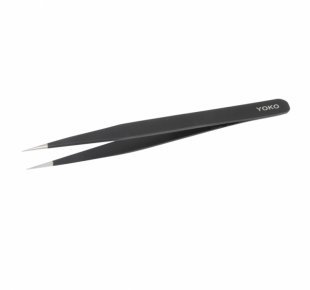 Yoko Пинцет острый прямые ручки (черный) Игла Y SP 012