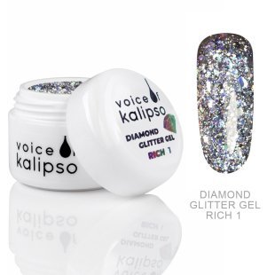 Voice of Kalipso  Diamond Glitter Gel Voice of Kalipso № 1 - гель с глиттером № 1, 5 мл