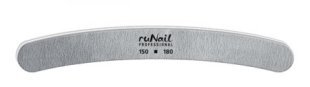 ruNail пилка для искусственных ногтей ( серая, бумеранг, 150/180 )