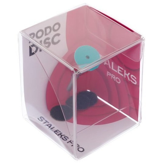 STALEKS Диск педикюрный пластиковый PODODISC STALEKS PRO ХS в комплекте с сменным файлом 180 грит 5 шт (10 мм)