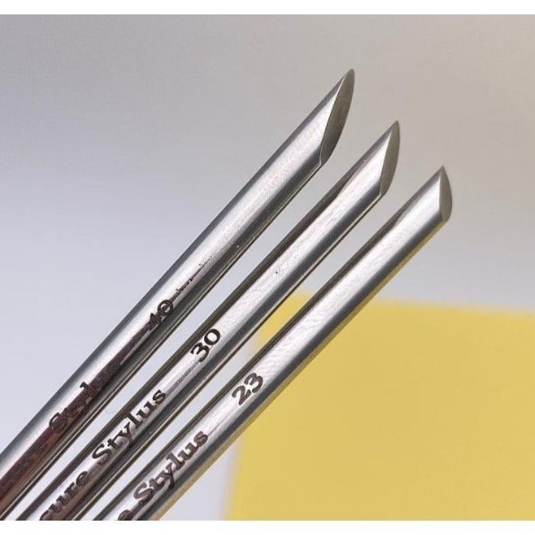 ATIS Стилус для маникюра из стали, срез 40 градусов Manicure Stylus*40/100 мм
