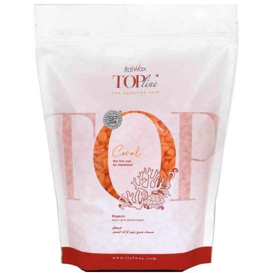 Воск горячий (пленочный)  ITALWAX Коралл гранулы 750гр (в пакете)