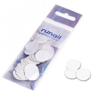 RuNail Сменные файлы (цвет: белый), размер М (20 мм), 100 грит, 50шт. №7105