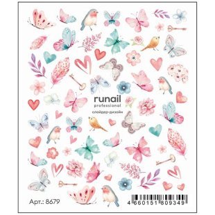 RuNail Слайдер-дизайн весна-лето №8679