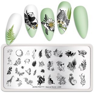 Born Pretty Пластина для стемпинга 12*6 см BP-L006 Natural world