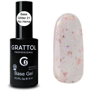 Grattol Rubber Base Glitter 21