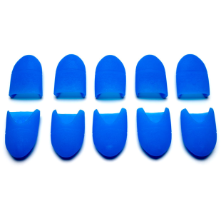Силиконовые колпачки для снятия гель-лака синие 10 шт